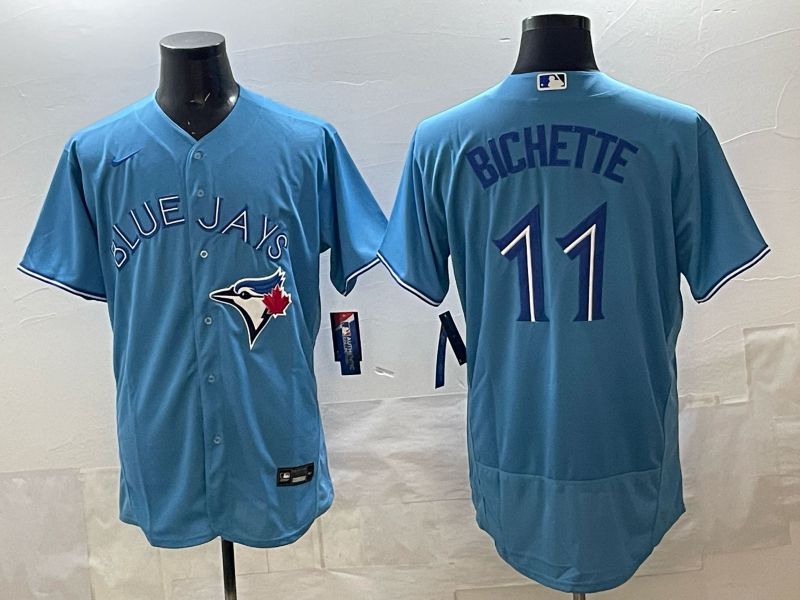 Men 2025 Toronto Blue Jays #11 Bichette Blue Elite Nike MLB Jersey style 04